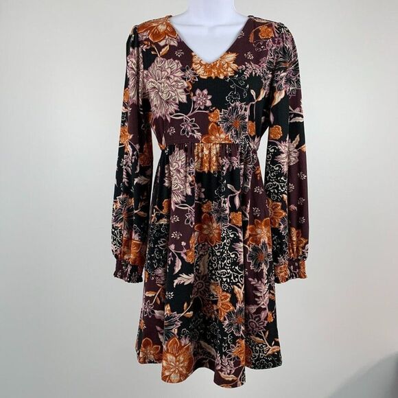 Maurices 24/7 Fit & Flare Dress sz XS Floral Print Pockets Short New NWT - Picture 1 of 9